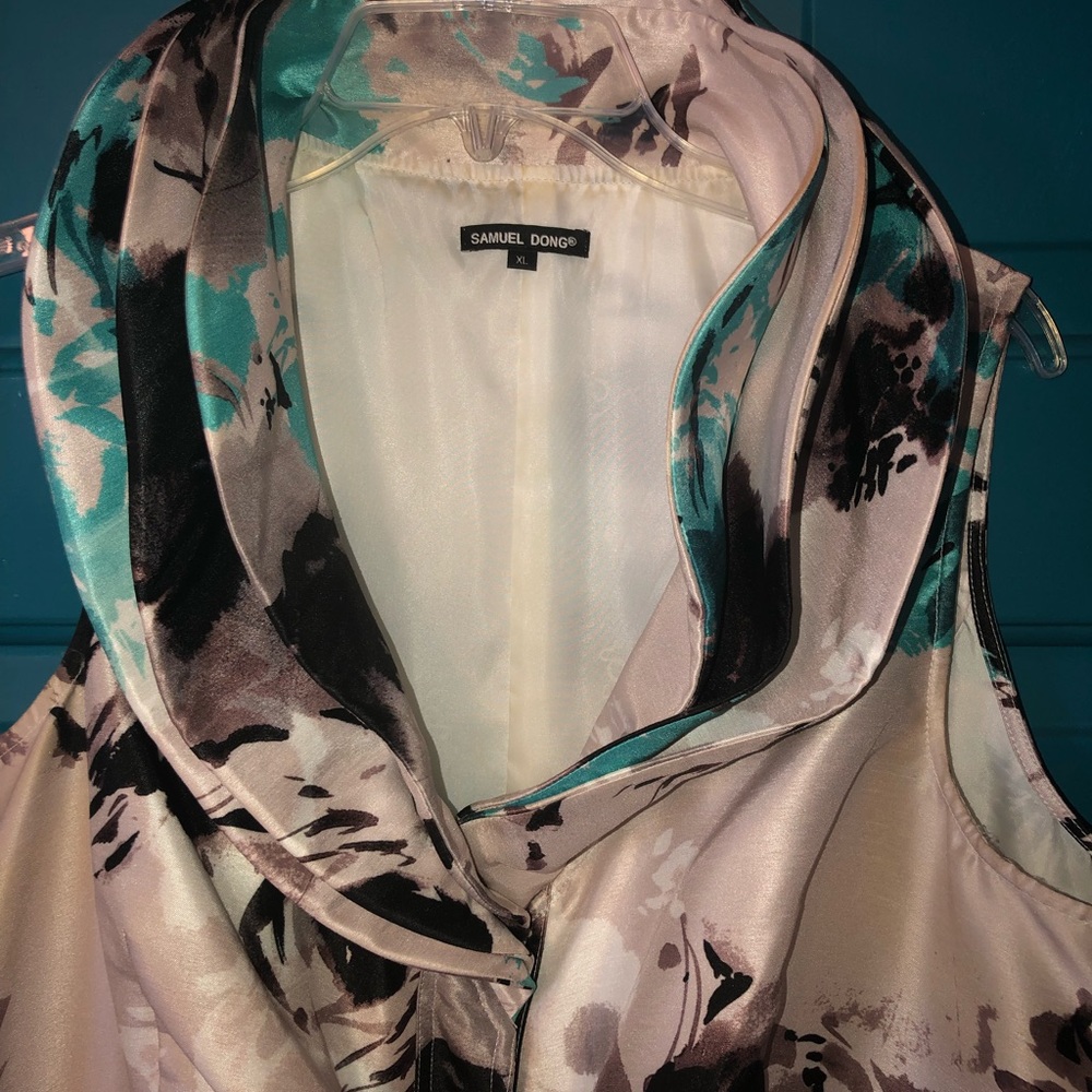 Samuel Dong designer turquoise bubble dress! (XL)